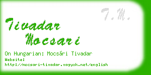 tivadar mocsari business card