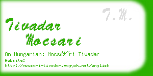 tivadar mocsari business card